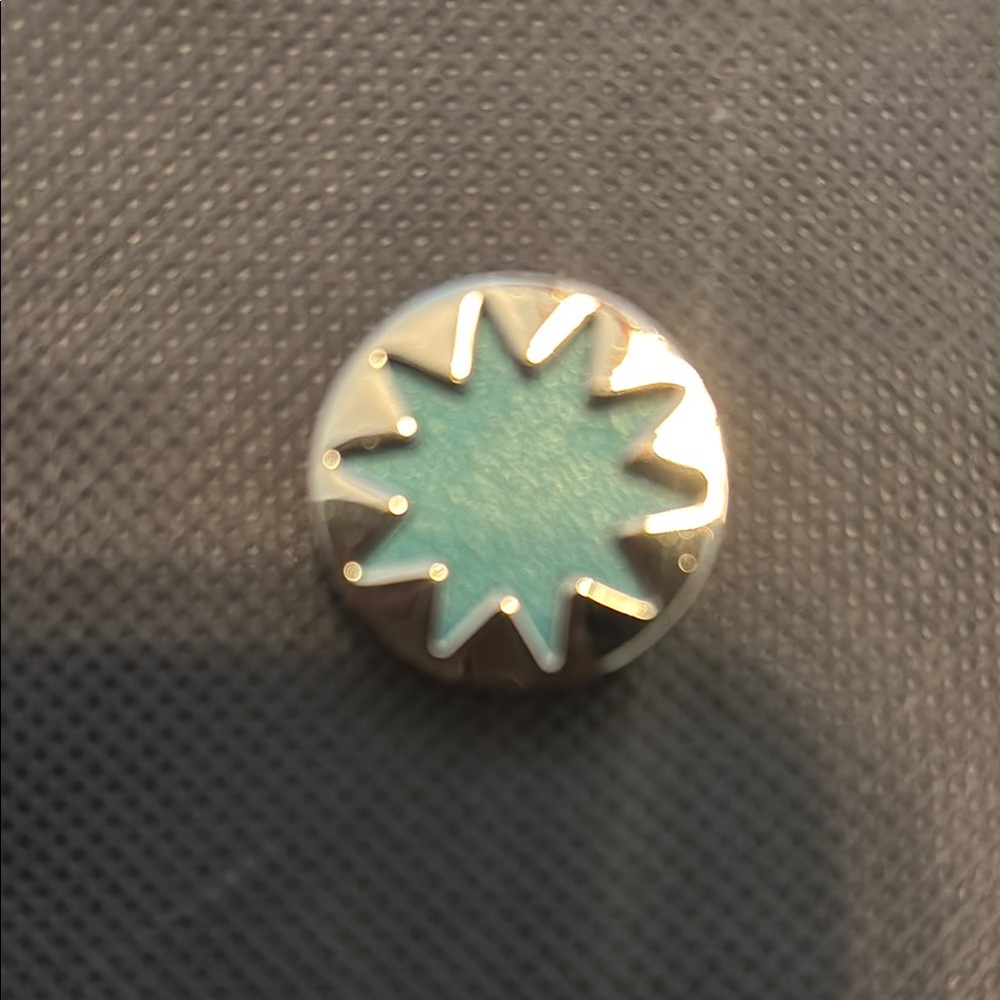 House of Harlow Necklace Charm- Silver and Blue Starburst